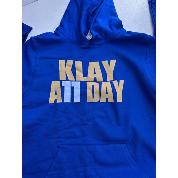 Klay All Day Blue Youth Hoodie Hanes Ecosmart L Youth Thompson Sweatshirt Ball - Picture 5 of 8